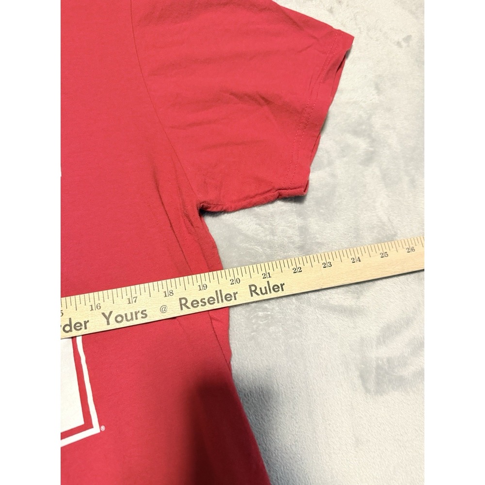 Adidas T-Shirt Mens Large Red Nebraska Huskers College Football Vintage Tee - Picture 2 of 5